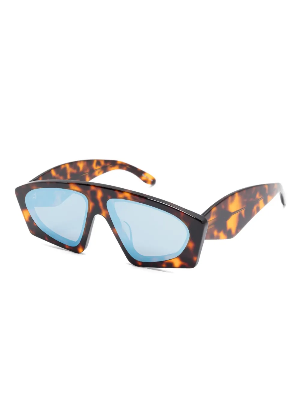 Henrik Vibskov tortoiseshell-effect sunglasses - Bruin