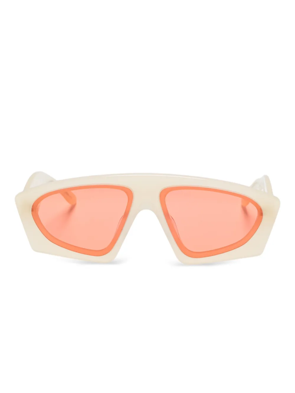 Henrik Vibskov Zonnebril met geometrisch montuur Beige