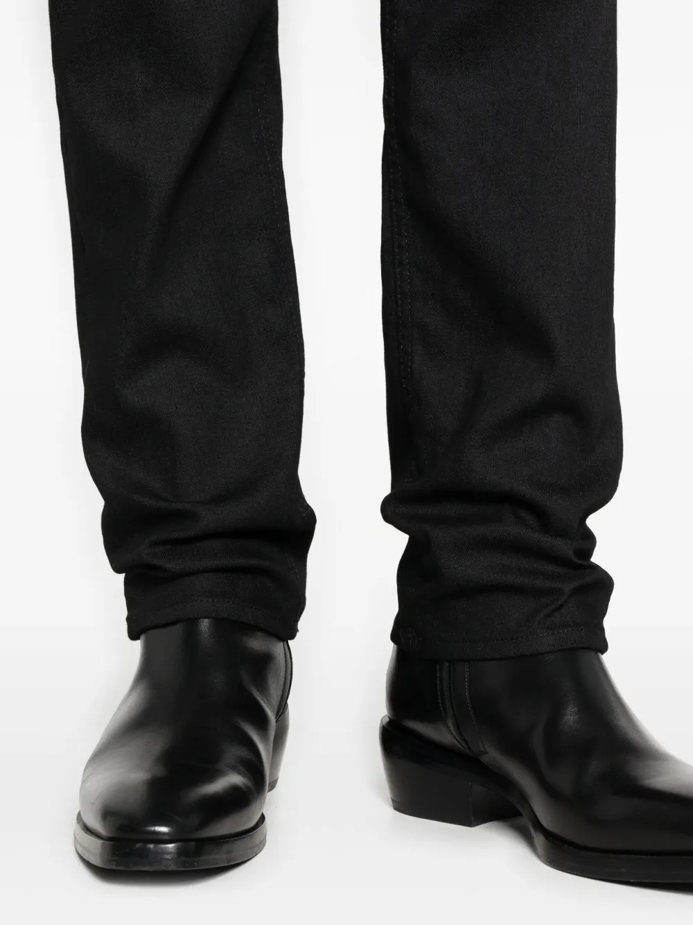 7 For All Mankind Slimmy Tapered Luxe Performance Plus Jeans In Black