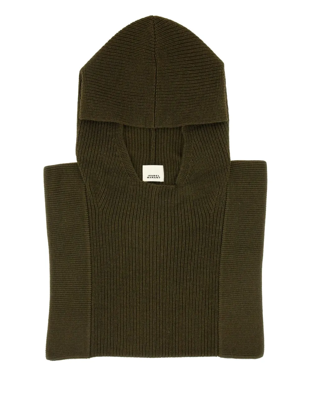 ISABEL MARANT merino wool hood - Marrone