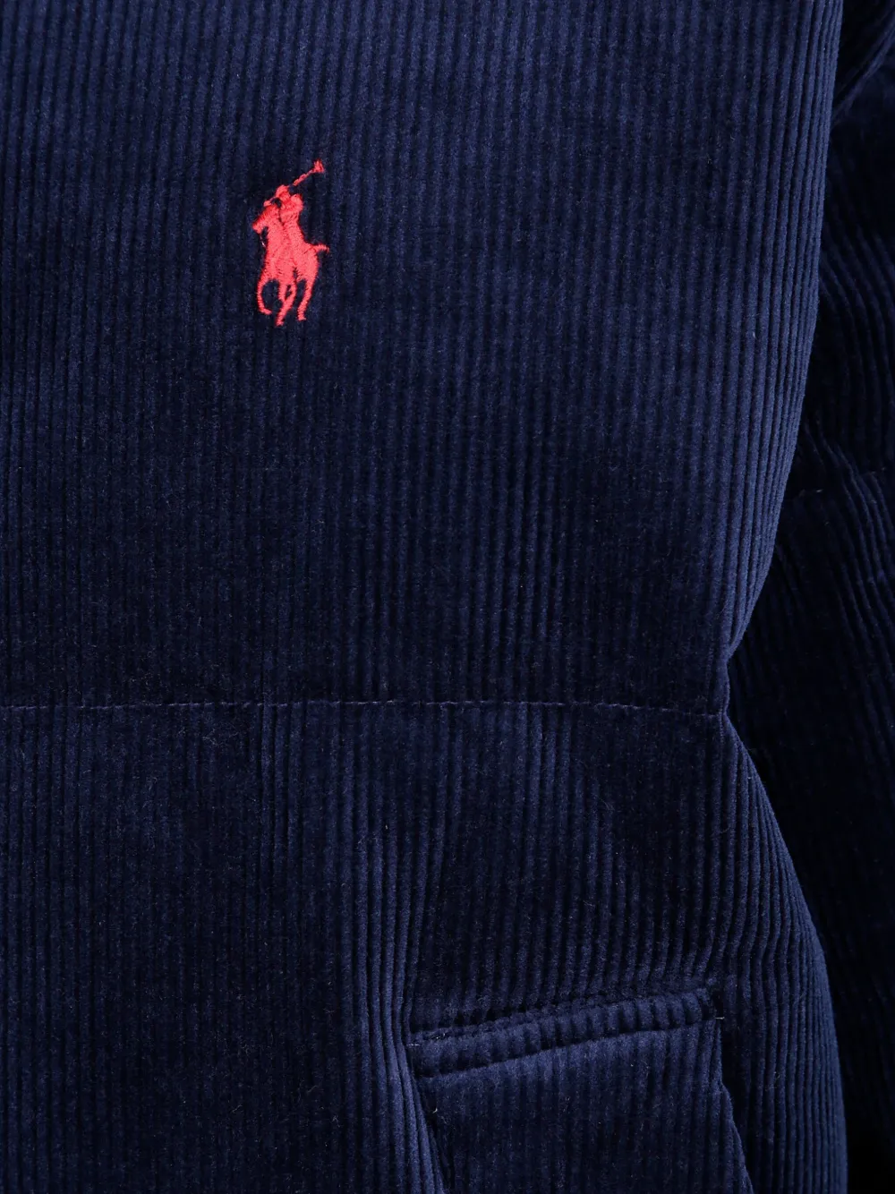 Polo Ralph Lauren Ribfluwelen gewatteerd donsjack Blauw