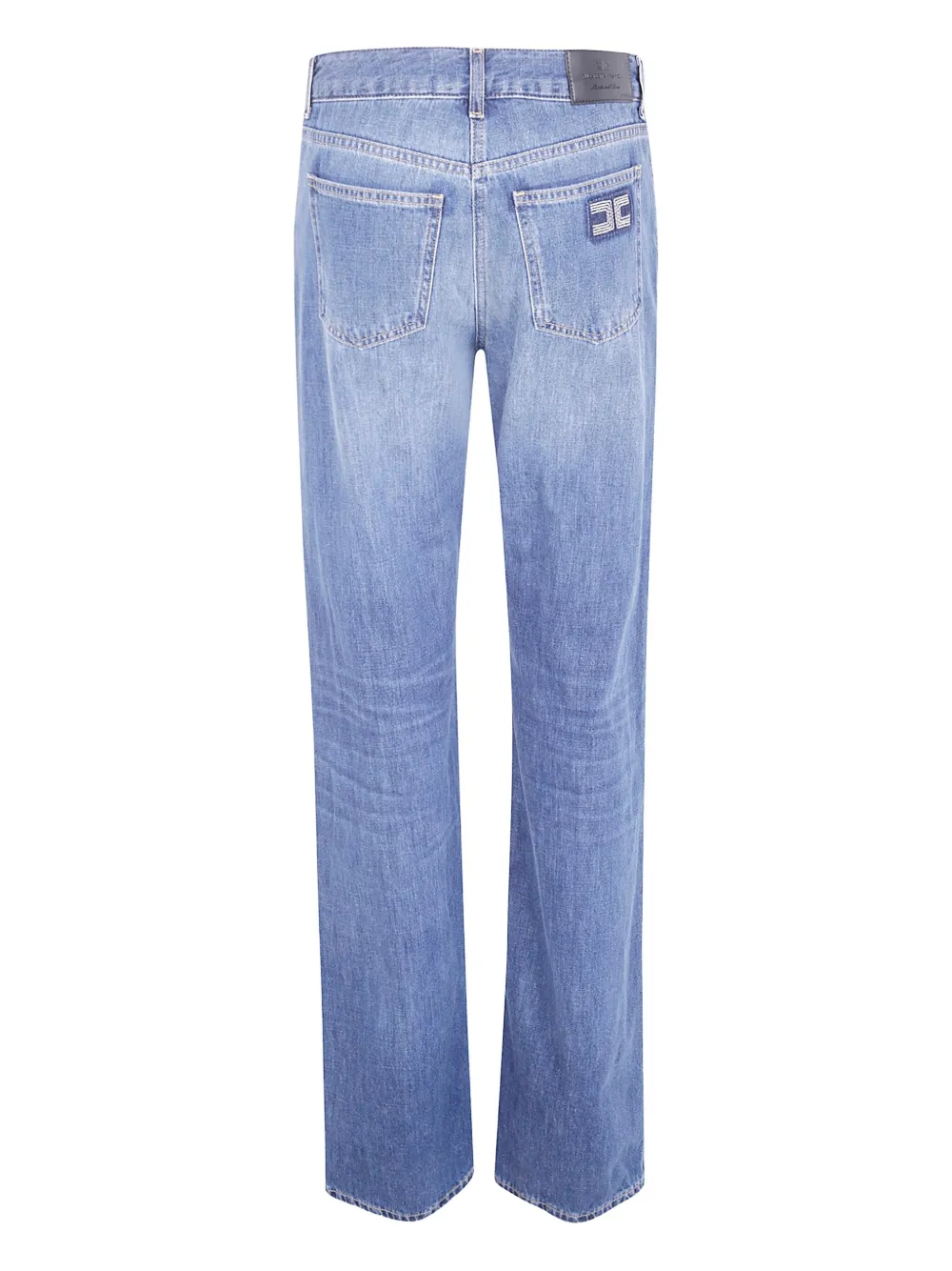 Elisabetta Franchi logo-plaque jeans Blauw