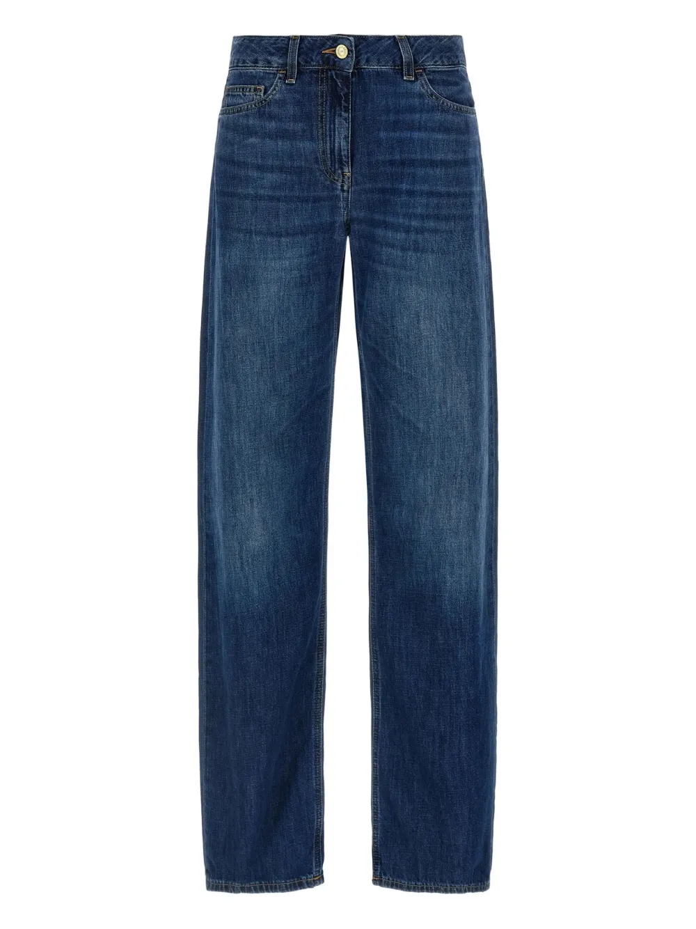 Elisabetta Franchi logo-plaque jeans - Blu