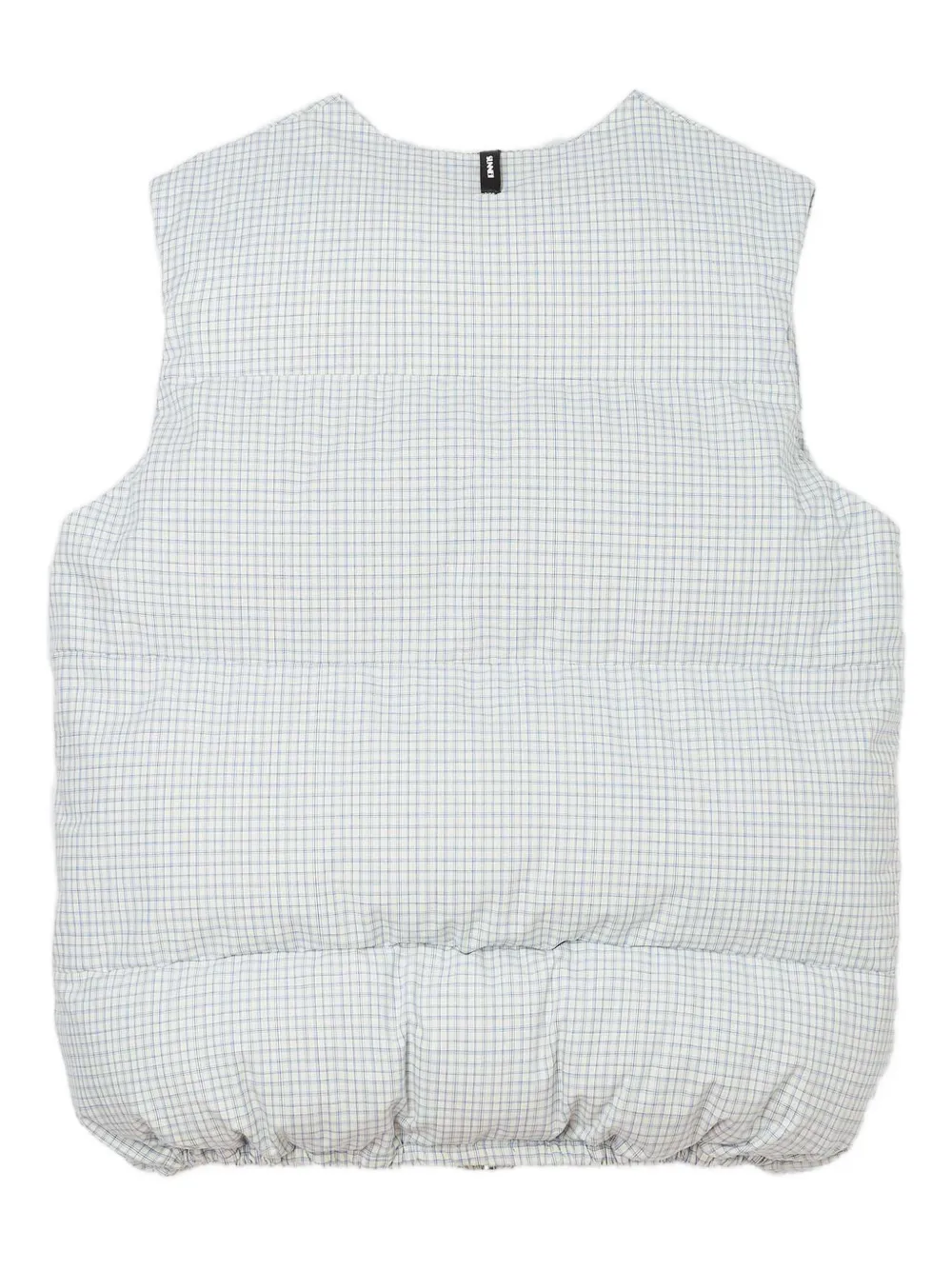 Sunnei Checked Puffy Gilet In Blue