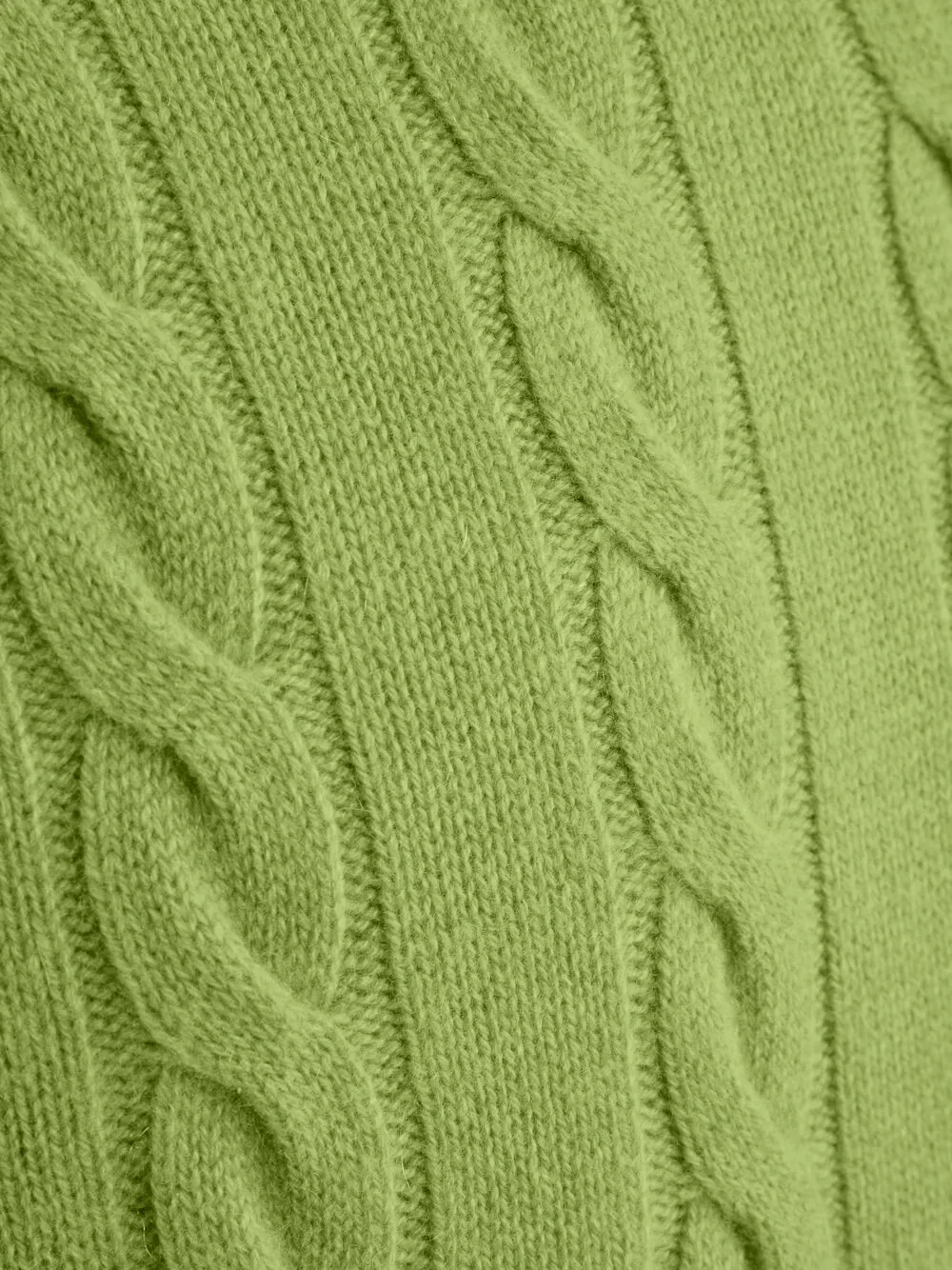 MANRICO CASHMERE Twee kabelgebreide truien - Groen