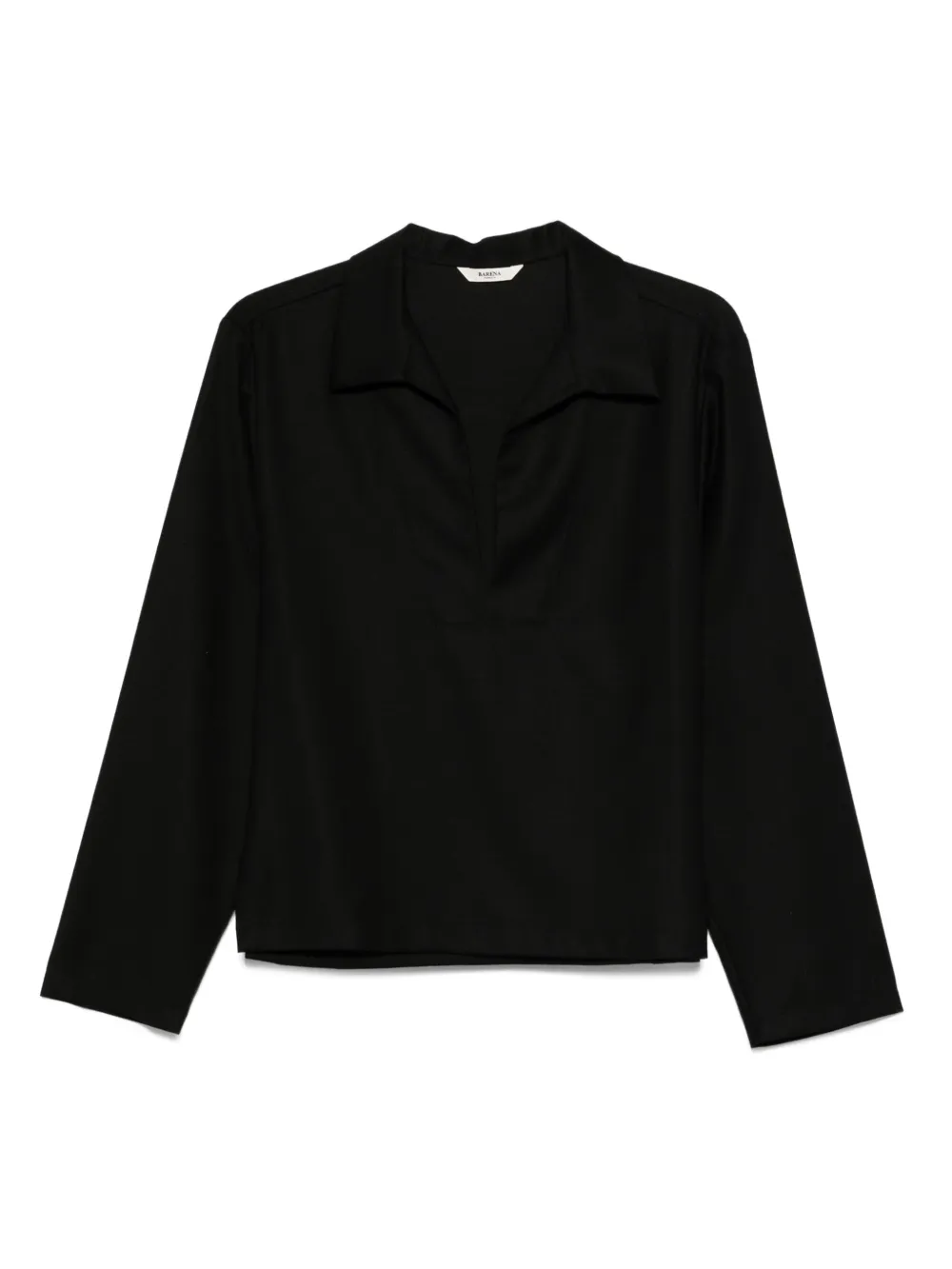 long-sleeve collared top