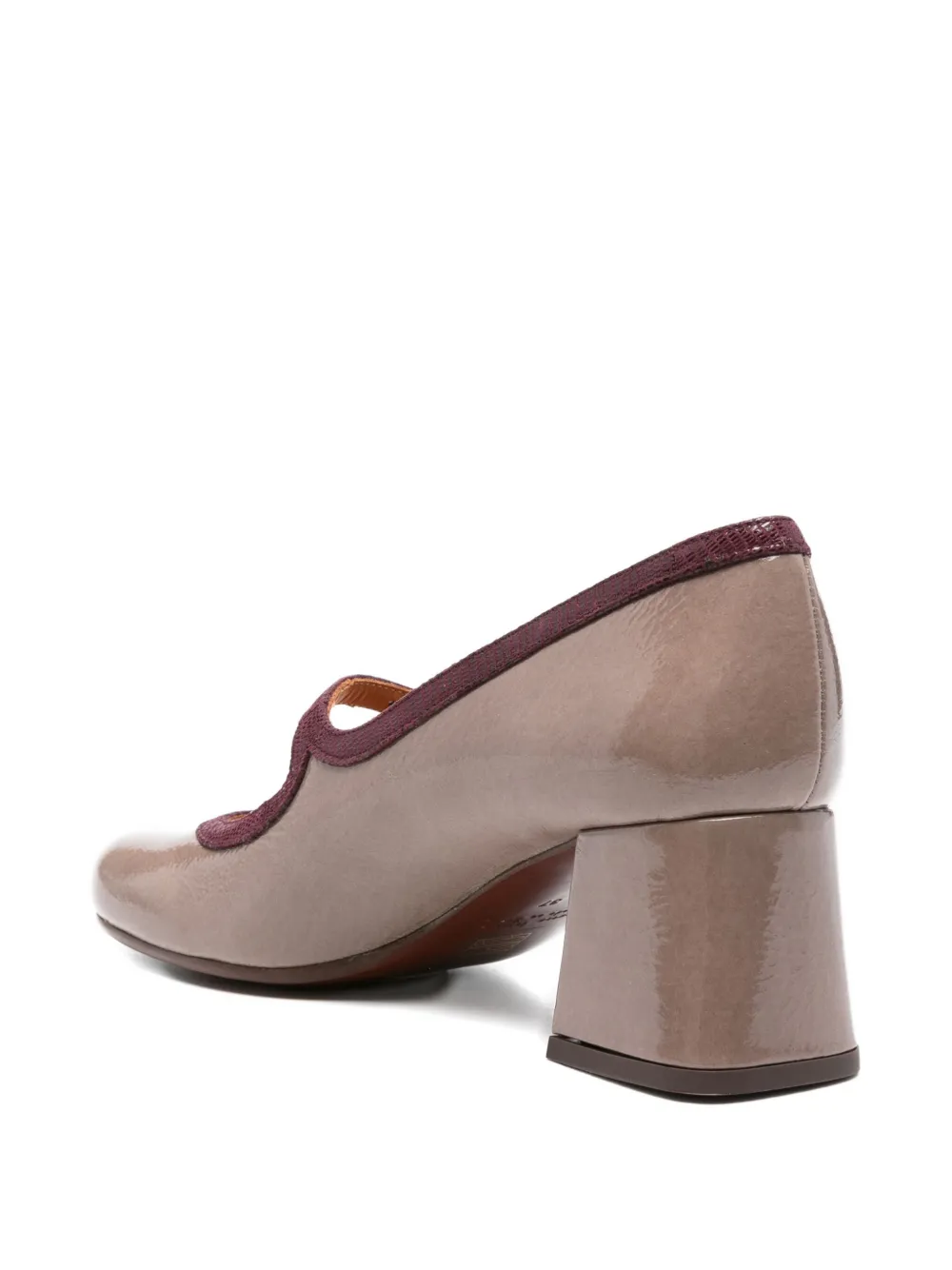 Chie Mihara 60mm block-heel leather pumps Grey