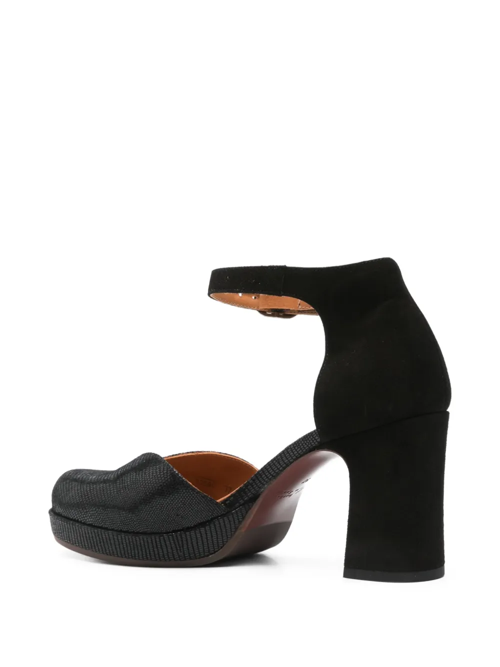 Chie Mihara 80mm ankle-strap block-heel pumps Black