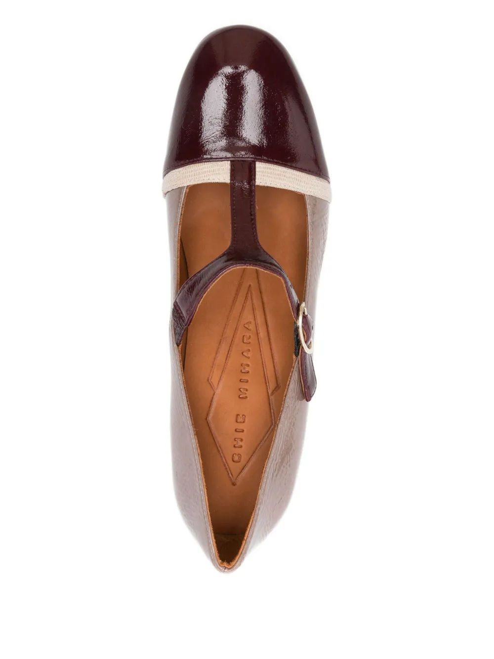 Chie Mihara 65mm Felinor T-bar block-heel pumps Red