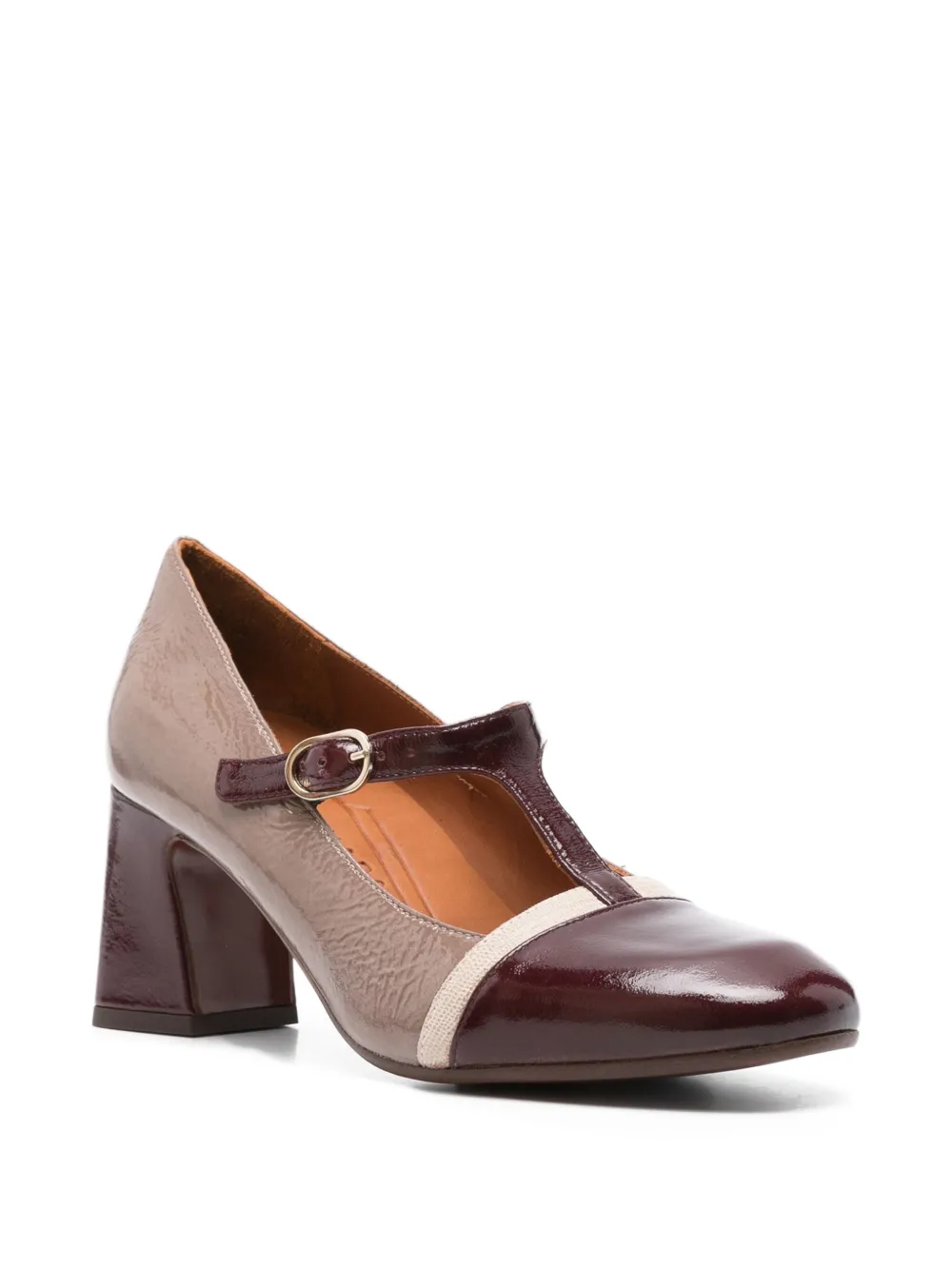Chie Mihara 65mm Felinor T-bar block-heel pumps Red