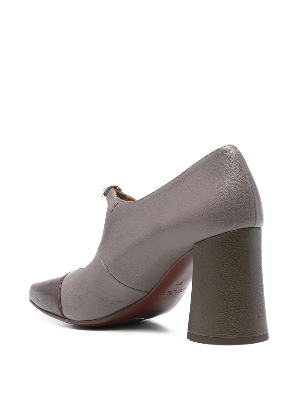 Chie Mihara 80mm Lusitai block-heel cap-toe pumps Grey