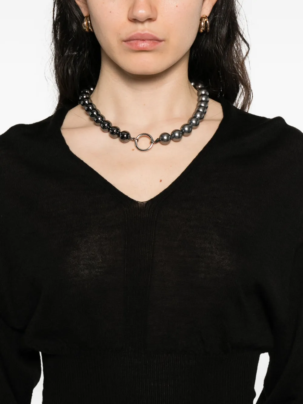 Rick Owens Top met ballonmouwen en V-hals Zwart
