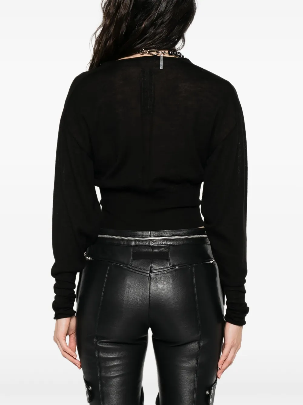 Rick Owens Top met ballonmouwen en V-hals Zwart