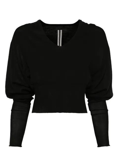 Rick Owens V-neck balloon-sleeve top
