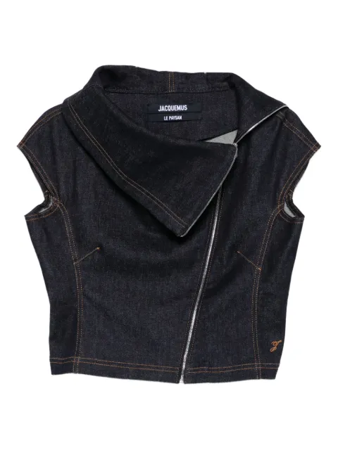Jacquemus zip-front asymmetrical top