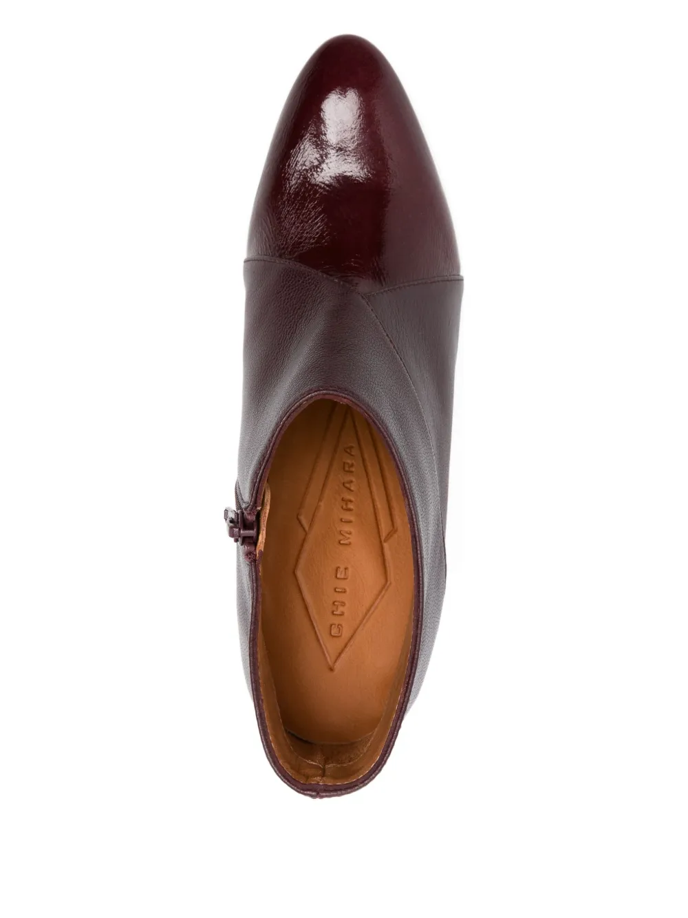Chie Mihara 80mm Etika leather block-heel ankle boots Purple