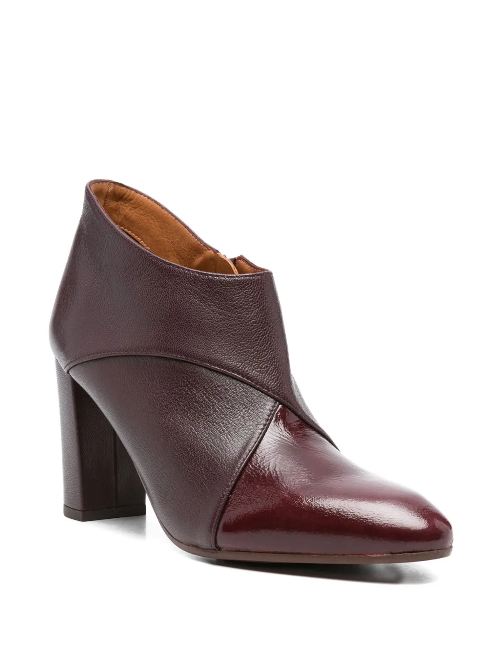 Chie Mihara 80mm Etika leather block-heel ankle boots Purple
