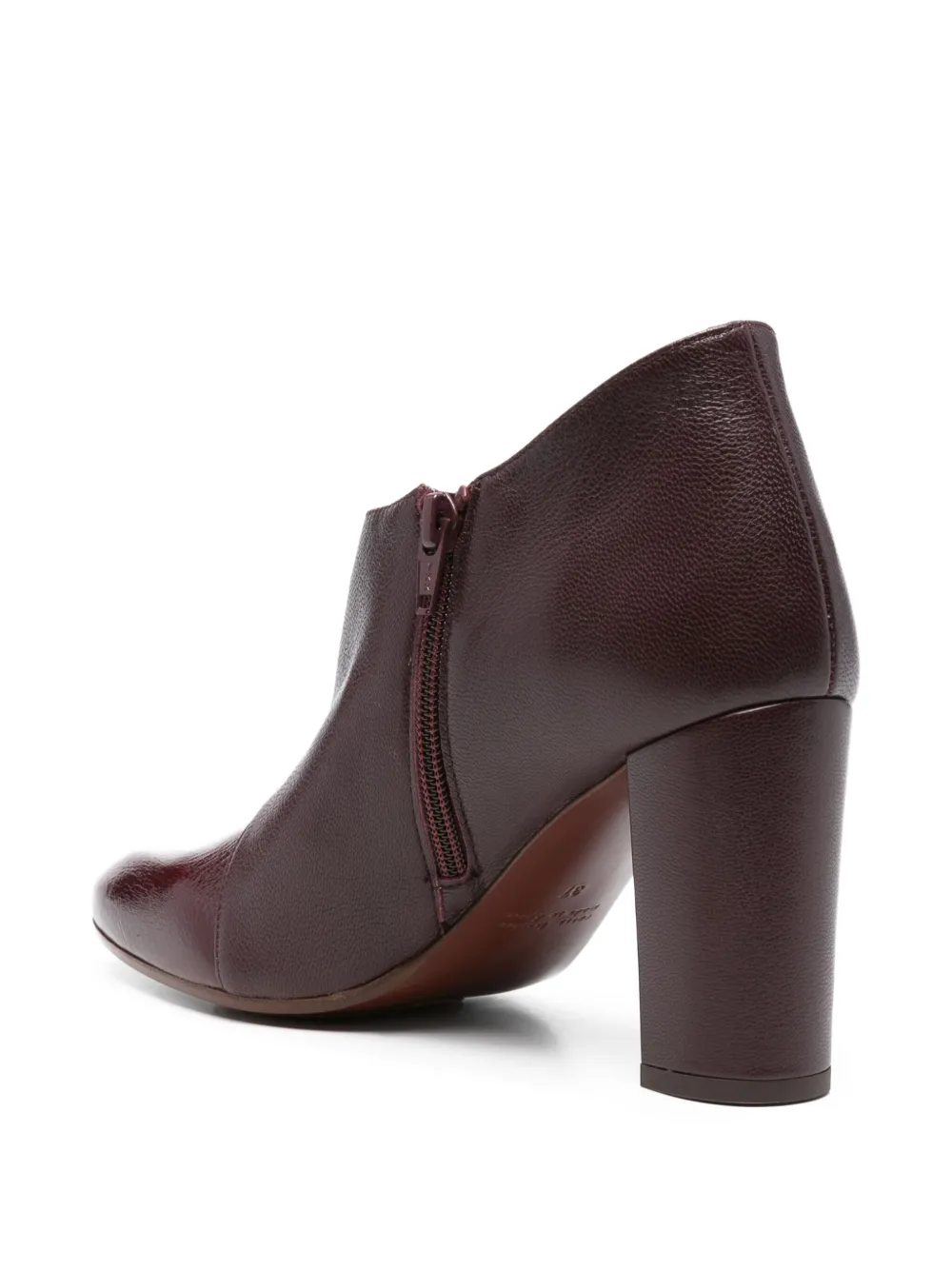 Chie Mihara 80mm Etika leather block-heel ankle boots Purple