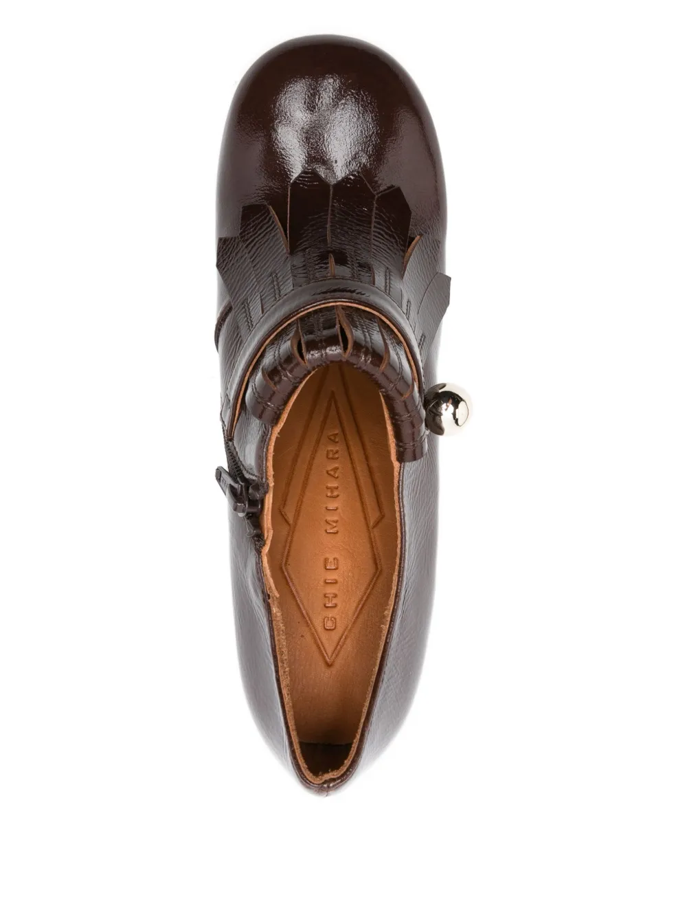 Chie Mihara 100mm Tasselled Block-heel Boots In Brown