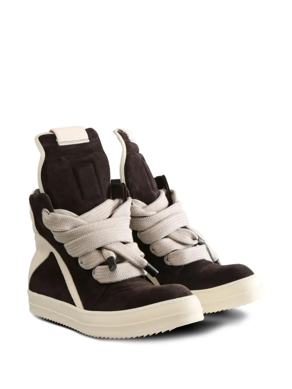 Rick Owens padded leather sneakers Brown