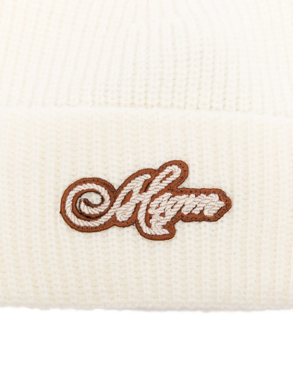 MSGM Kids logo-patch ribbed beanie | Boys knitted hats | Image 2