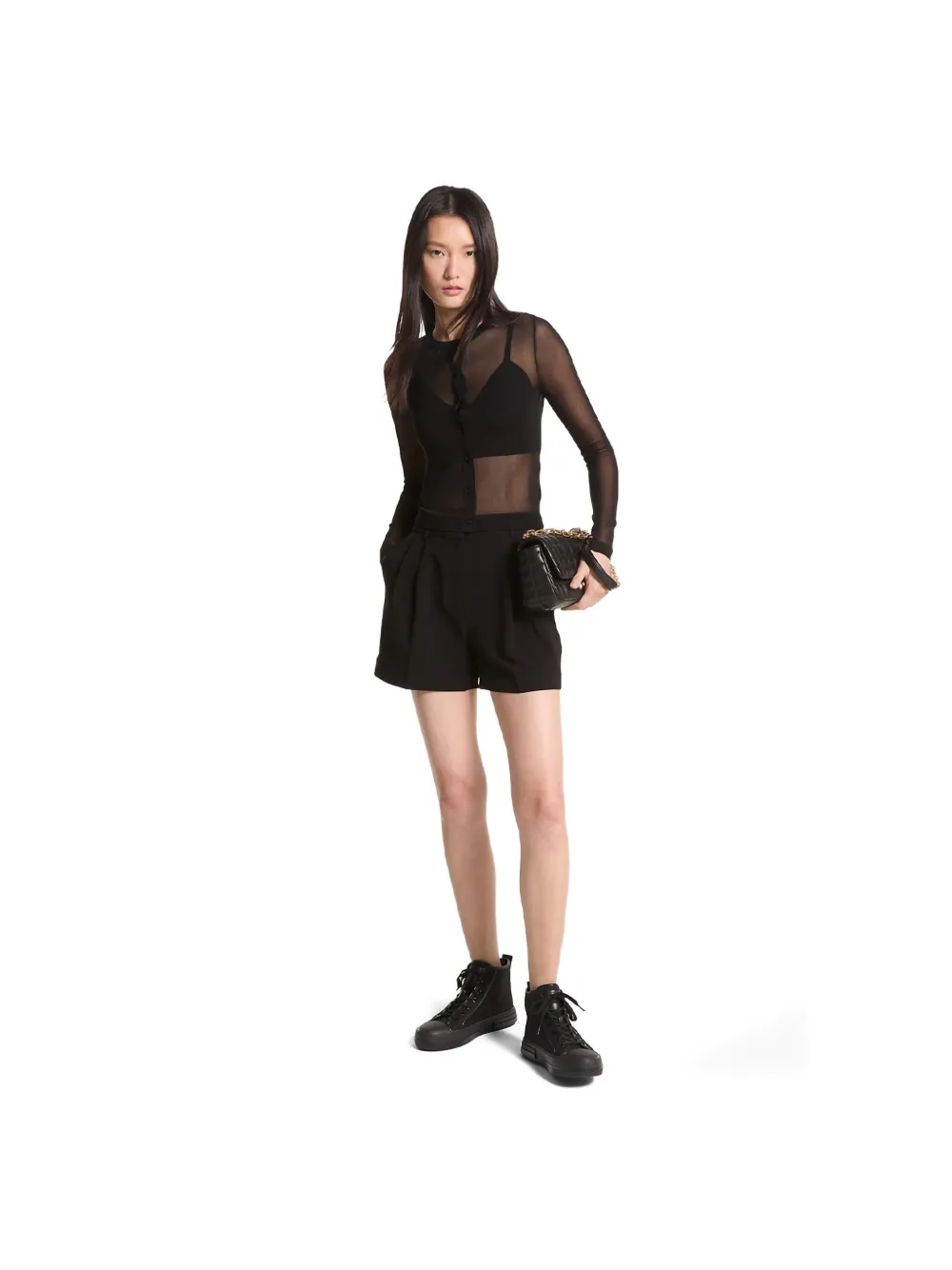 Michael Kors pleated shorts Zwart
