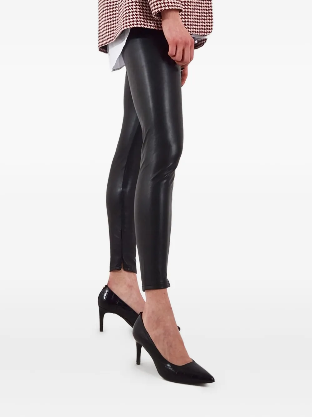 Michael Kors Legging met leren-effect Zwart