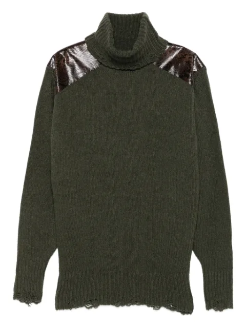 Stella McCartney panelled frayed-hem sweater
