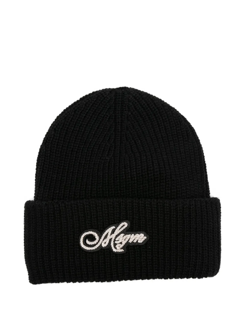 MSGM Kids logo-patch beanie | Black | Image 1