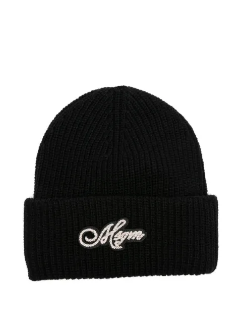 MSGM Kids logo-patch beanie