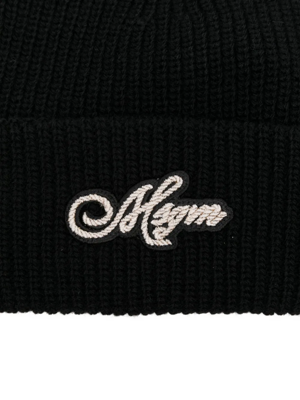 MSGM Kids logo-patch beanie | Boys knitted hats | Image 2