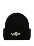 MSGM Kids logo-patch beanie - Black