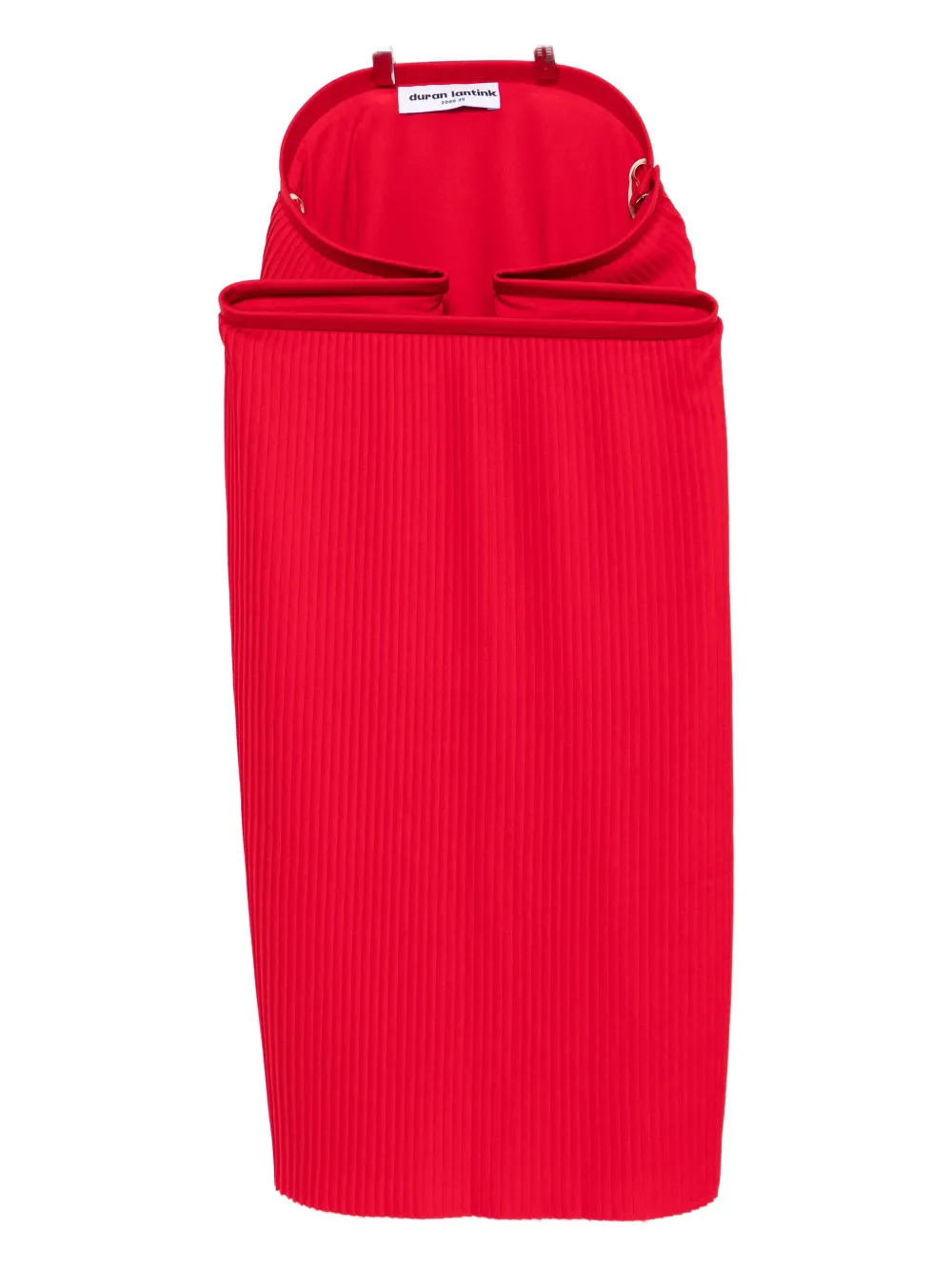 Duran Lantink Pleated Midi Skirt In Red