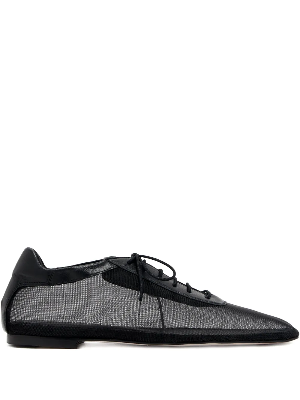 Andrea Gomez Antonia lace-up mesh oxford shoes Black