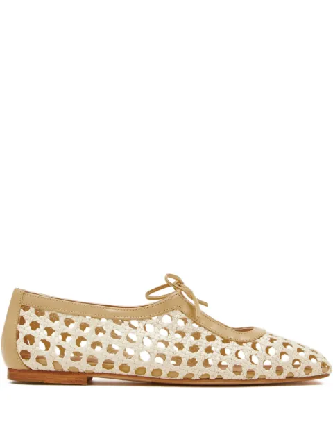 Andrea Gomez woven lace-up ballet flats