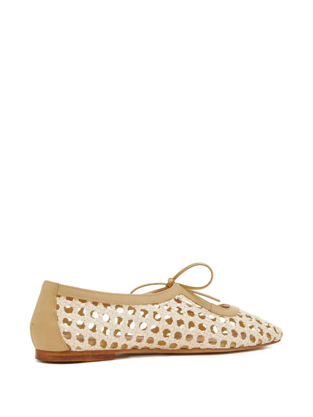 Andrea Gomez woven lace-up ballet flats Neutrals