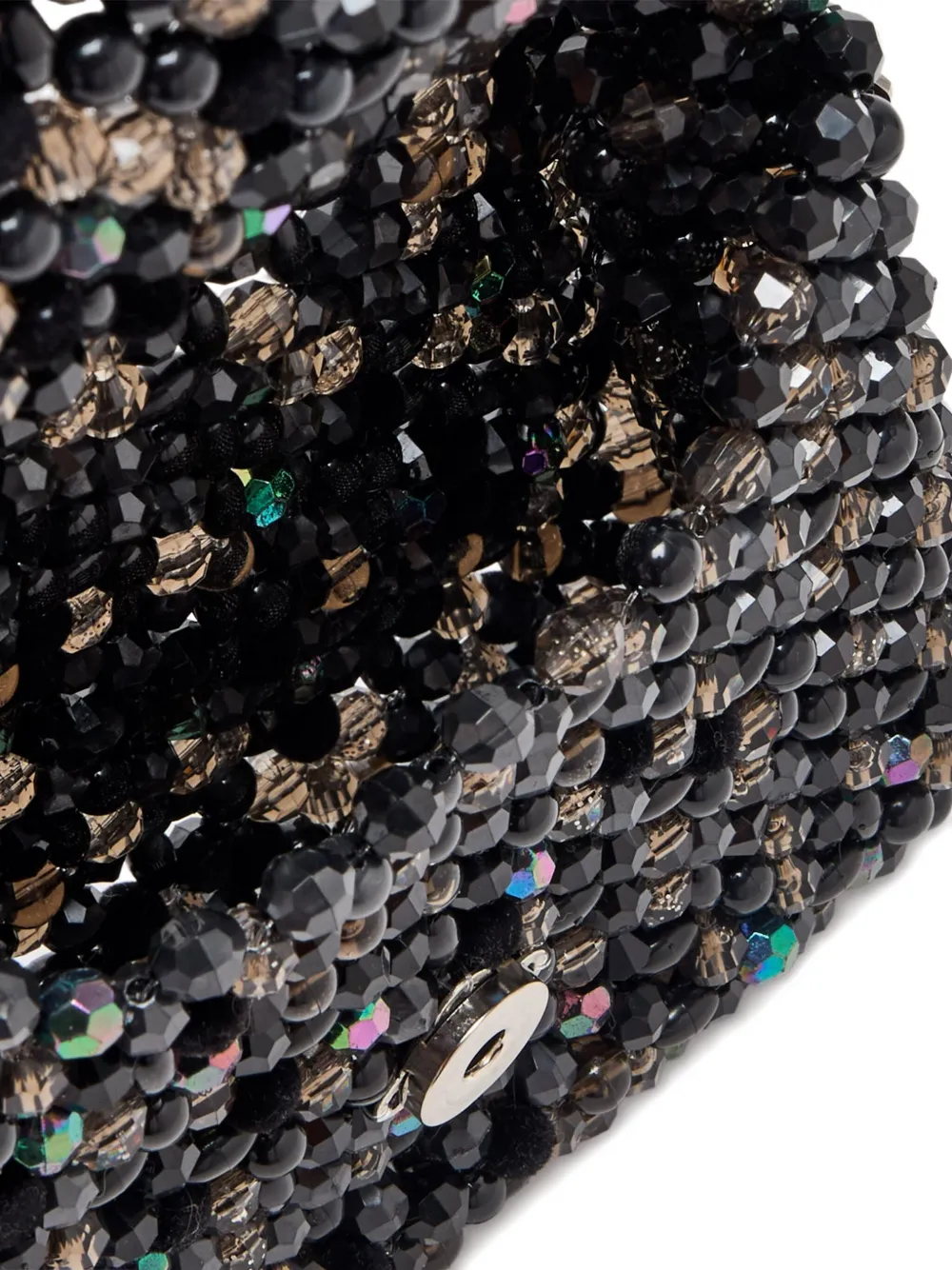 Bad At Math Beaded Tote Bag In Black