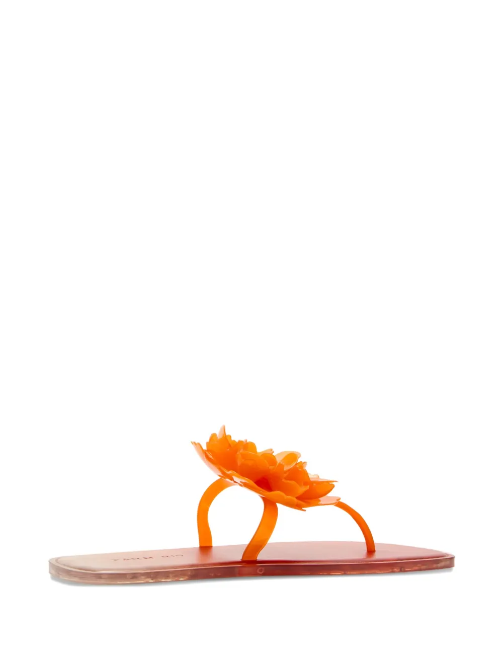 FARM Rio flower-embellished thong sandals Orange