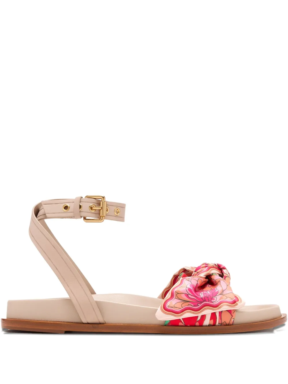 Farm Rio Ankle-strap Bow Flat Sandals