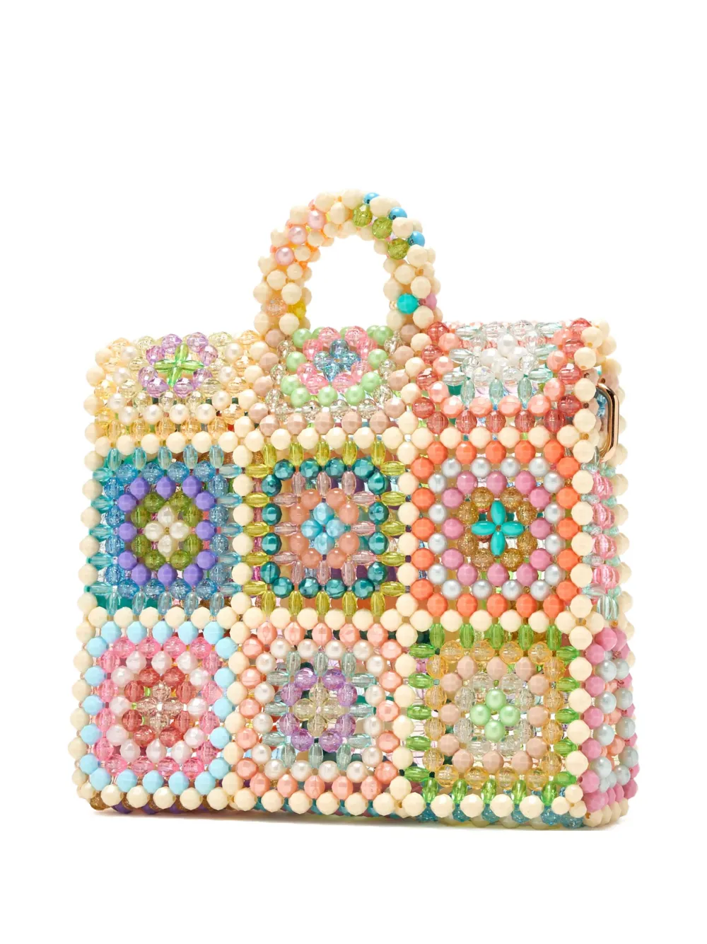 Bad At Math The Renato Beaded Crossbody Bag In Multi