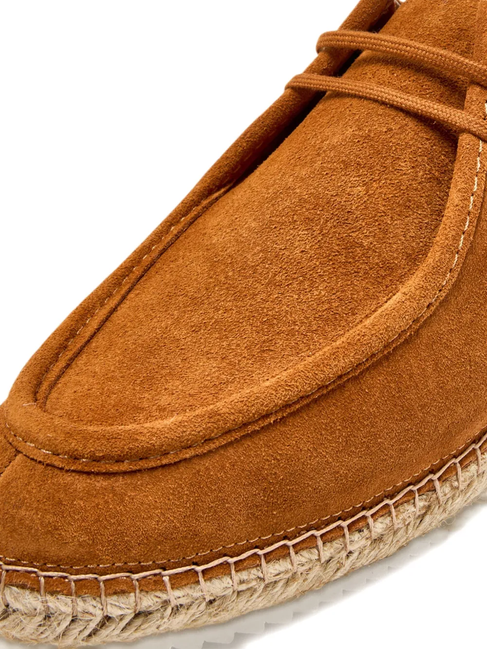 Frescobol Carioca suede leather espadrille loafers Brown