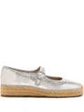 Sam Edelman 35mm Mackie metallic platform espadrilles - Silver