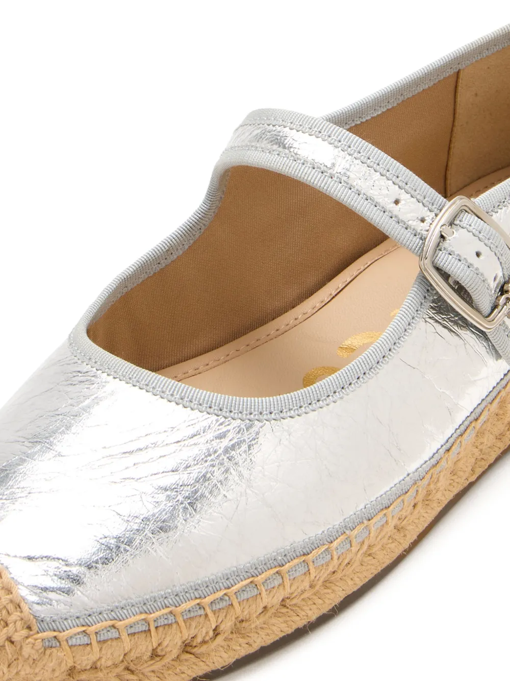 Sam Edelman 35mm Mackie metallic platform espadrilles Silver