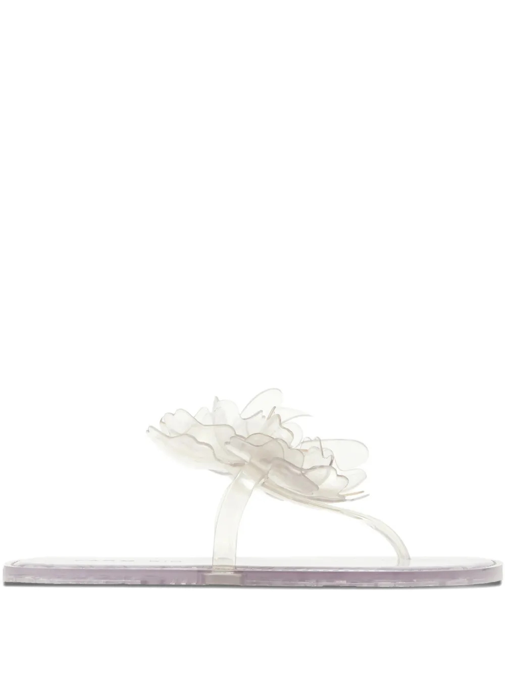 Farm Rio Flower-embellished Thong Flip-flops In Neutral