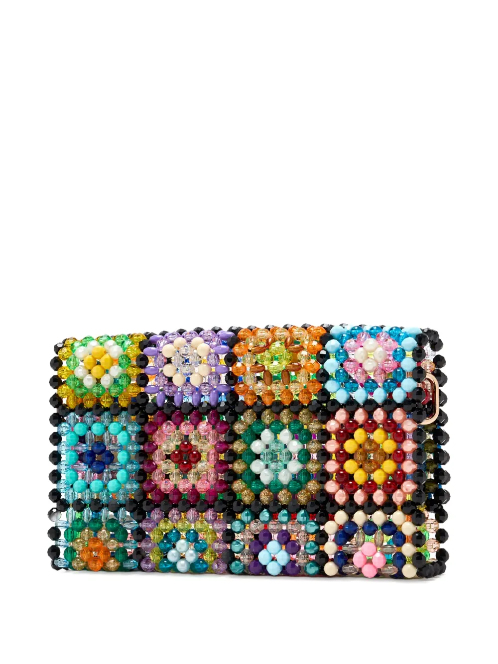 Bad at math Schoudertas met patchwork en kralen - Zwart