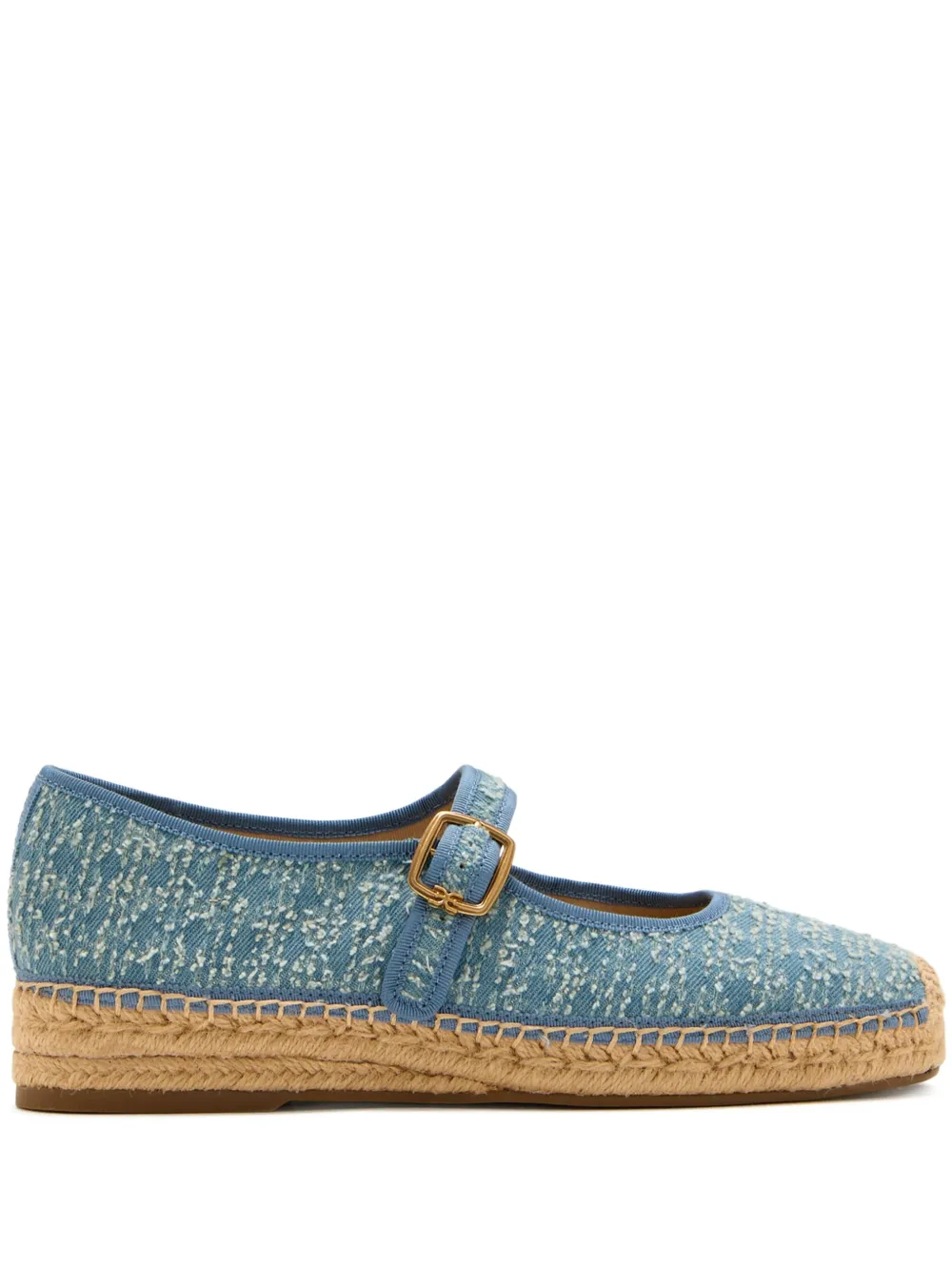 Sam Edelman 35mm Mackie Buckle-strap Platform Espadrilles In Blue