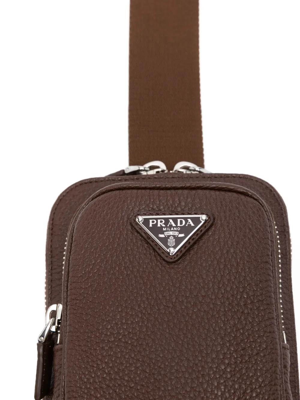 Prada Messengertas met logo Bruin