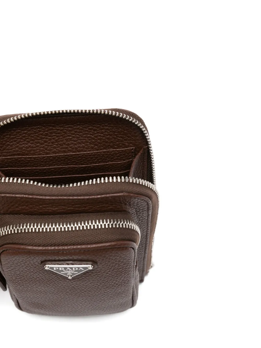 Prada Messengertas met logo Bruin