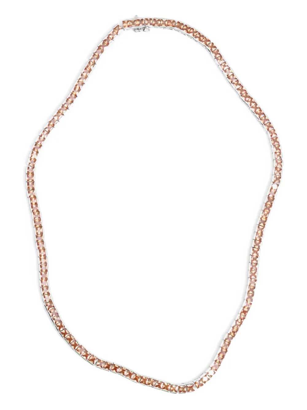 Izabel Display square tennis necklace | Neutrals | Image 1