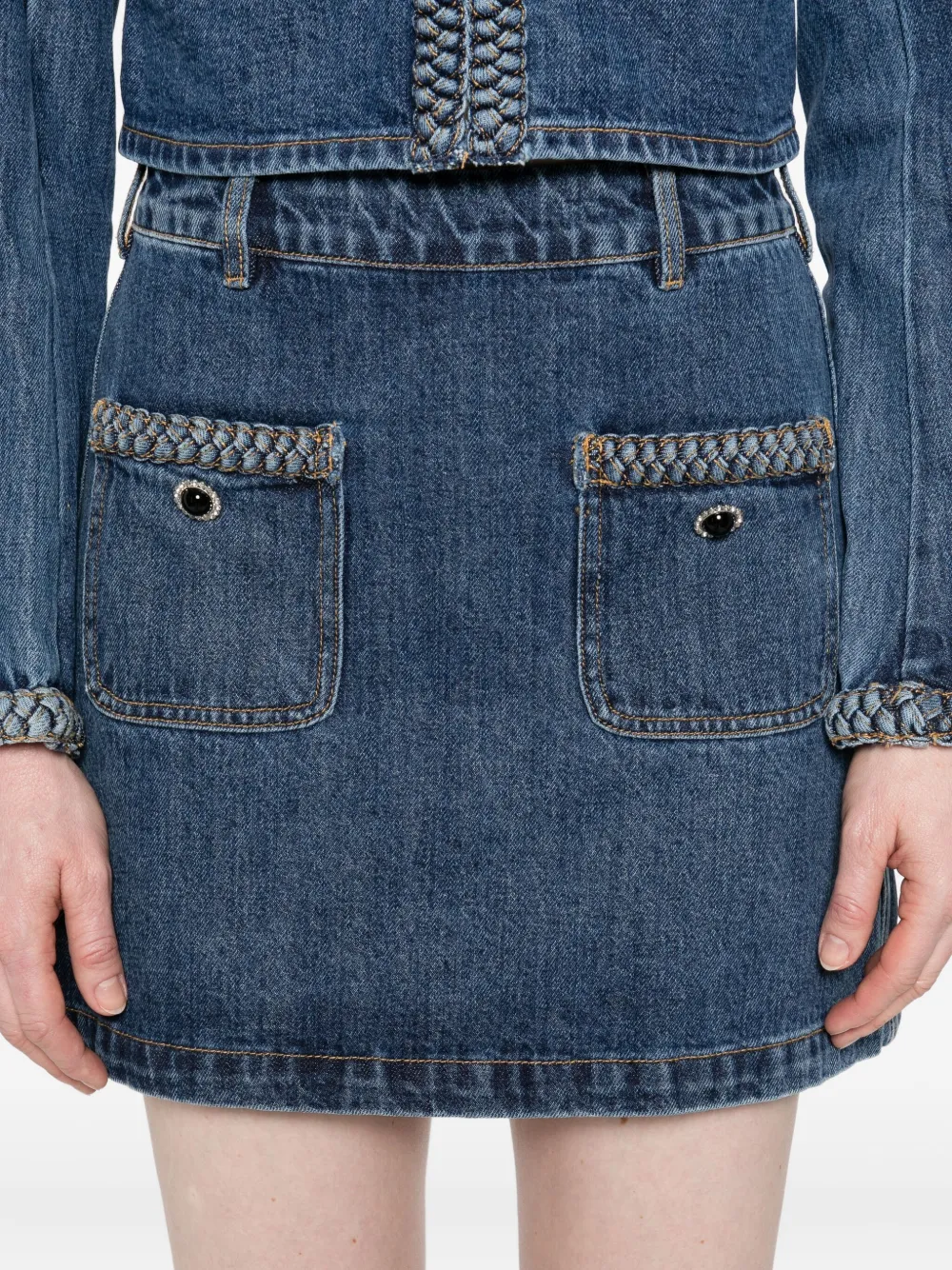 Self-Portrait Mini-spijkerrok Blauw